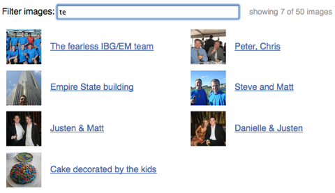 Filter demo Filter demo screenshot